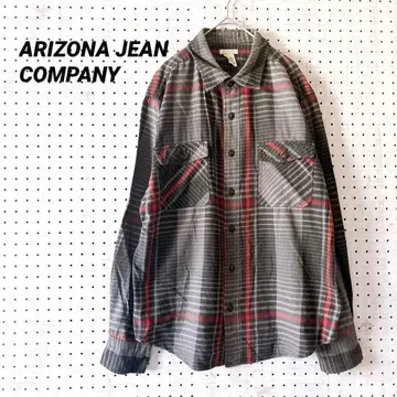 애리조나 진 컴퍼니 체크 무늬 코튼 셔츠 (L) 아메카지 워크 셔츠