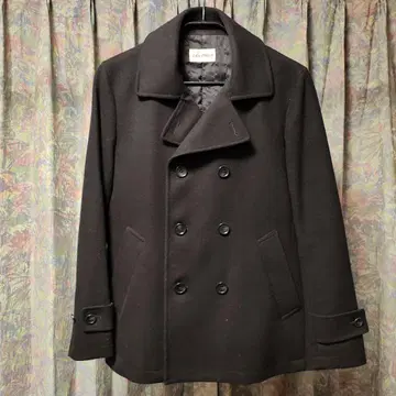 블랙 울 피코트 S 사이즈