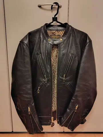 VANSON/싱글 라이더 자켓/블랙/레어? 새상품급