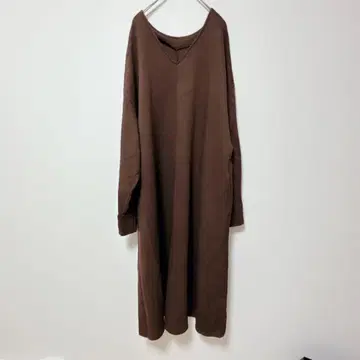 아넬라 럭스 [ 15 ] 롱 플레어 원피스/V넥 긴팔 심플 봄/가을