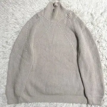 바토너 시그니처 울 터틀넥 니트 스웨터 L 아이보리