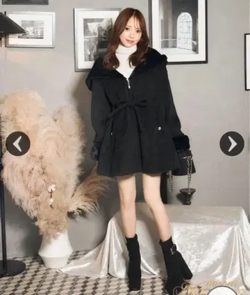 미셸 마카롱 허리 리본 코트