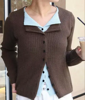 titivate 레이어드 스타일 리브 니트탑 M 시착만 한 상품