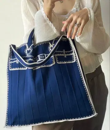 KNT365 MamTrick 토트백 네이비