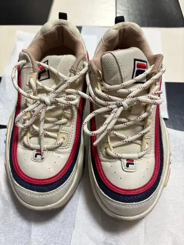 FILA 스니커즈 크림/레드/네이비