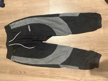 SAPEUR 데님 트랙 팬츠 블랙