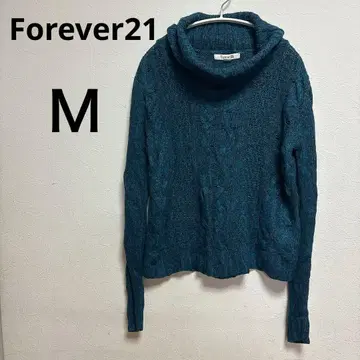 새상품급 Forever21 [ M ] 다크 틸 케이블 니트
