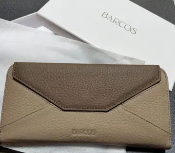 BARCOS 베이지 가죽 장지갑