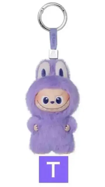 LABUBU 키링 PIN FOR LOVE 미니 러브부 T 퍼플