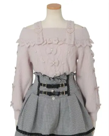 LIZLISA 오프숄더 니트탑