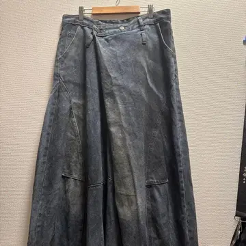 device 슈퍼 와이드 배기 데님 팬츠