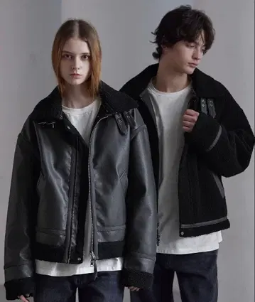 [ CLEL ] 4way 리버서블 페이크 무스탕 자켓