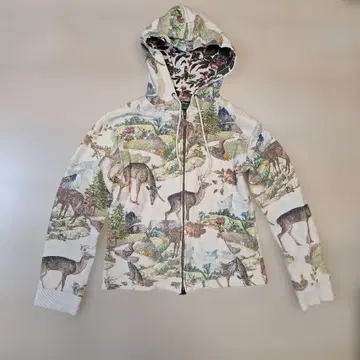 오일릴리 후드 집업 후드티 M 개성있는 애니멀 무늬