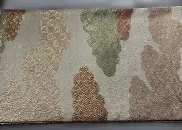 구름 무늬 후쿠로 오비 베이지 오렌지 그린