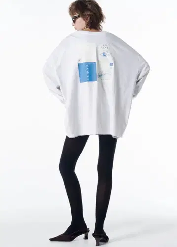 josemoon 오버 사이즈 긴팔 T셔츠 그레이 정가 15400