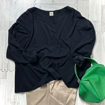 론 헤르만 니트 티셔츠 다크 네이비 블랙 얇은 소재