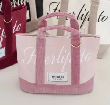 미사용 새상품 herlipto mini tote 루미네 토트백 핑크