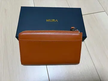 MURA 오렌지 가죽 장지갑