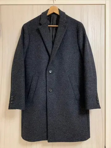 [ 비밍 바이 빔즈 ] 다크 그레이/체크 무늬/체스터 코트