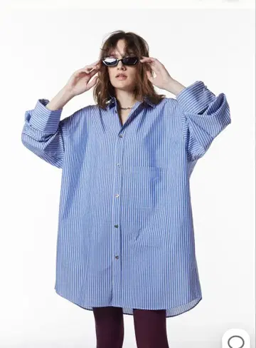 JOSE MOON 스트라이프 긴팔 셔츠 오버 사이즈