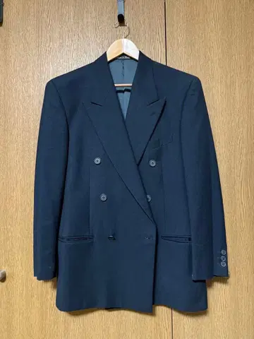 조르지오 아르마니 네이비 더블 브레스트 자켓