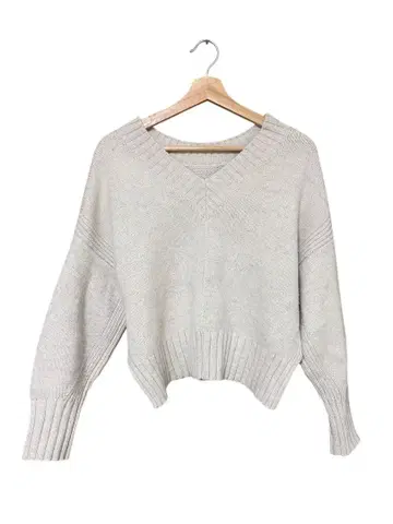 TOMORROWLAND 베이지 V넥 스웨터 니트 긴팔