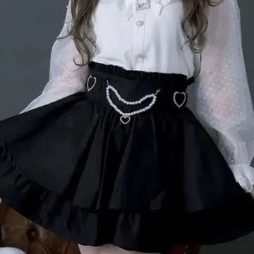 Palelfy 플레어 스커트 블랙