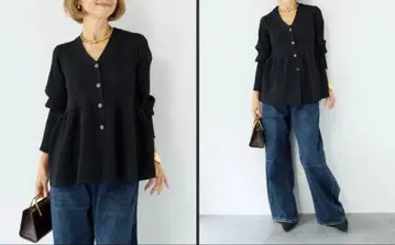 PLUS OTO.HA 플러스오토하 플럼 가디건 BLACK