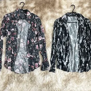 ZARA H&M 패턴 셔츠 2벌 세트 긴팔 남성용 묶음 판매