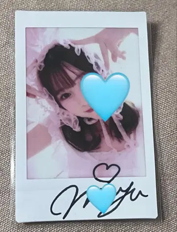 우메다 미유 친필 사인 폴라로이드