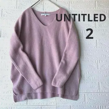 [새상품급] UNTITLED 언타이틀 울 100% V넥 긴팔 니트