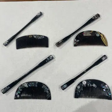 비녀 헤어콤 빗 나전칠기 4세트