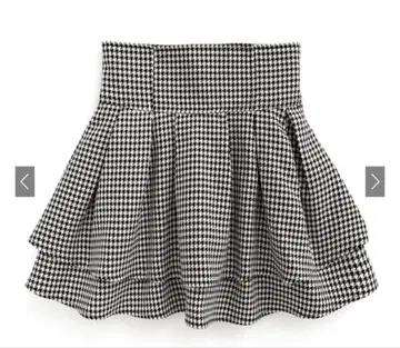 gm773 GRL 하운드투스 체크 패턴 스커트 S