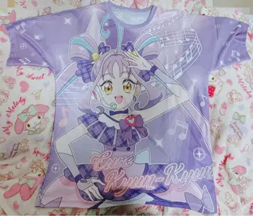 너와 아이돌 프리큐어 큐어큐운 풀 그래픽 티셔츠