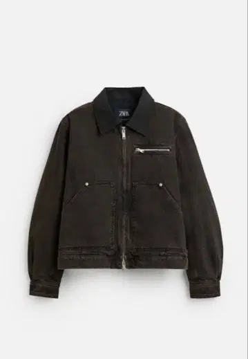 ZARA 2024aw 숏기장 블루종 데님 충전솜