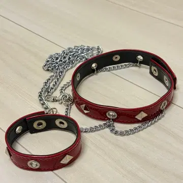 초커 팔찌 인조 가죽 체인