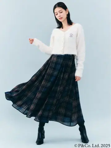 이번 시즌 새상품 셀포드 시어 체크 스커트