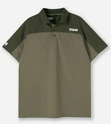 TFW49 사이드 메쉬 피케 셔츠 카키 x 베이지 M