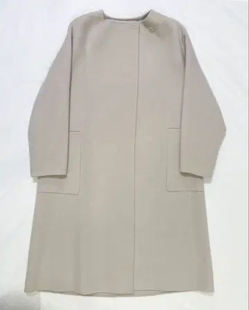 프리미엄 울 리버 노카라 코트