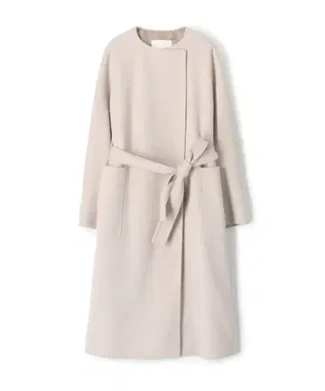 프리미엄 울 리버 노카라 코트