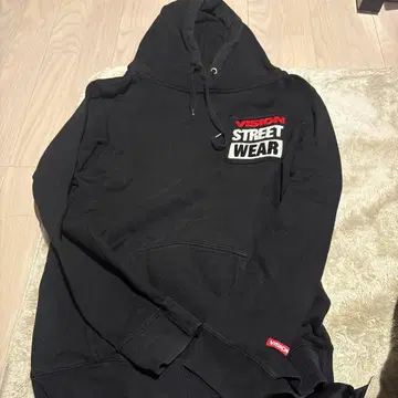 VISION 스트릿 의류 블랙 후드티