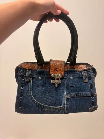 데님 가죽 핸드백 숄더백 청바지풍 디자인