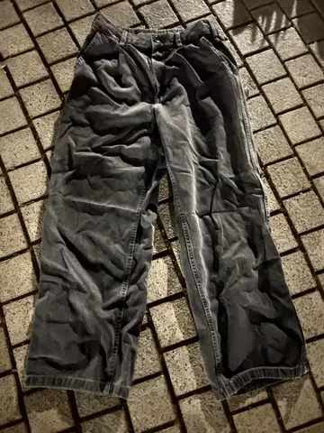 다크 그레이 워크 팬츠 코튼 혼방