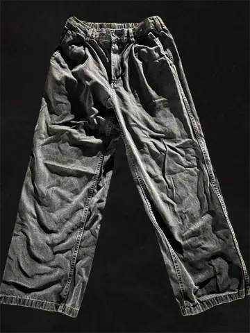 다크 그레이 워크 팬츠 코튼 혼방