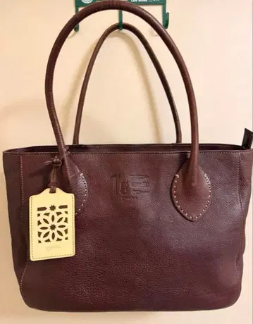 가죽 토트백 다크 브라운 블랙