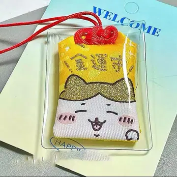 치이카와 (먼작귀) 하치와레 고양이 마네키네코 부적 1개
