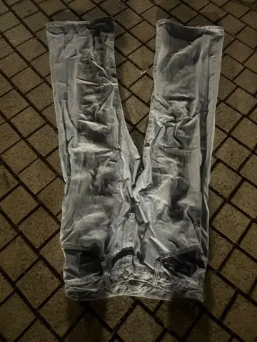 라이트 블루 데님 스트레이트 팬츠