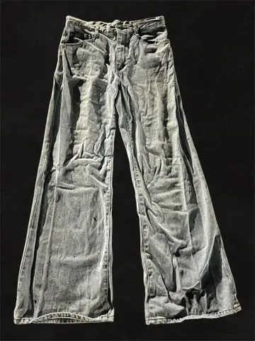 라이트 블루 데님 스트레이트 팬츠