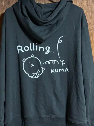 나가노 캐릭터즈 ZIP 후드티 롤링곰 스미 M 사이즈