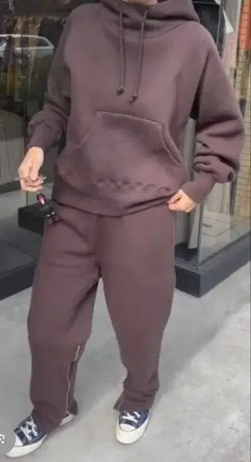 렉 pelleq 지퍼 달린 밑단 스웨트팬츠